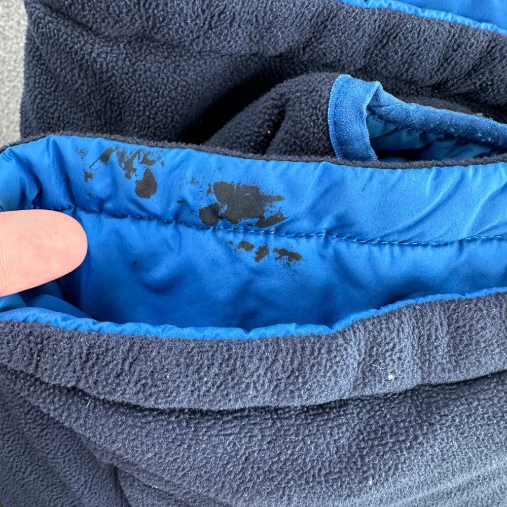 The North Face Jacket Boys L Blue Denali Fleece Full Zip Hooded Outdoor‎ Coat